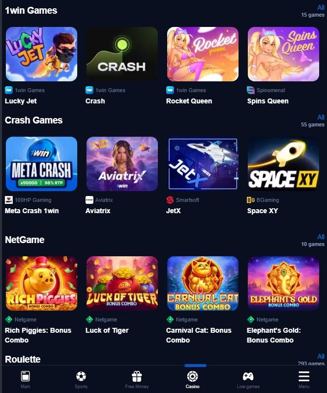 online games 1win online games